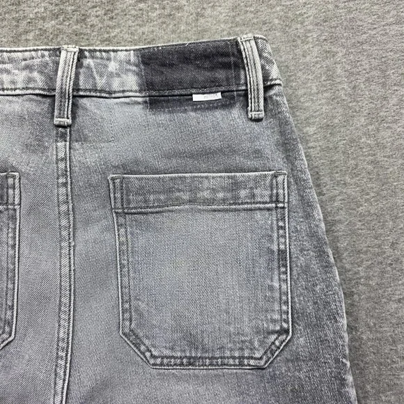 Mother Jeans Womens 23 Gray High Rise Zip Pocket Ankle Cargo Shadow Dancing